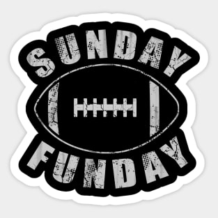 Sunday Funday Football Vintage Distressed Men Women Kids Sticker